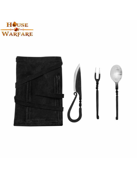 Jeu de 3 couverts médiévaux forgés...