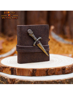 Petit journal médiéval avec mini-poignard (5x6,3 cm.) 2