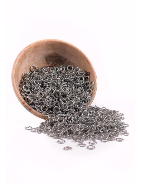 Sac à anneaux en maille de zinc, 9 mm.