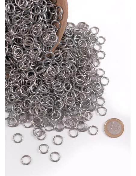 Sac à anneaux en maille de zinc, 9 mm.
