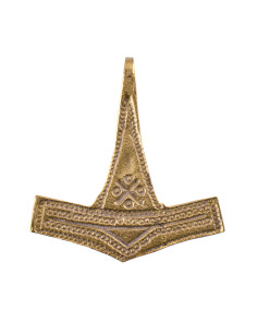 Pendentif viking Marteau de Thor, laiton (3 cm.)