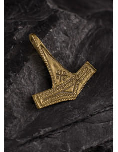 Pendentif viking Marteau de Thor, laiton (3 cm.) 2