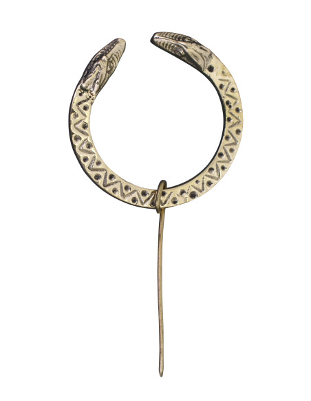 Broche dragon viking, laiton (6 cm.)