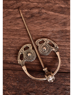 Broche viking type Gldsborough Fibula, laiton (6,3 cm.)