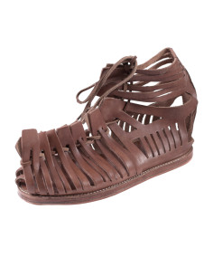Sandales romaines Caligae, cuir marron clair