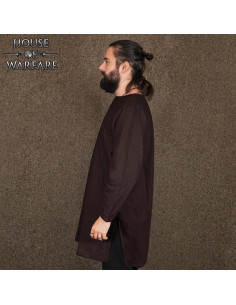 Tunique viking et médiévale en coton - marron 2