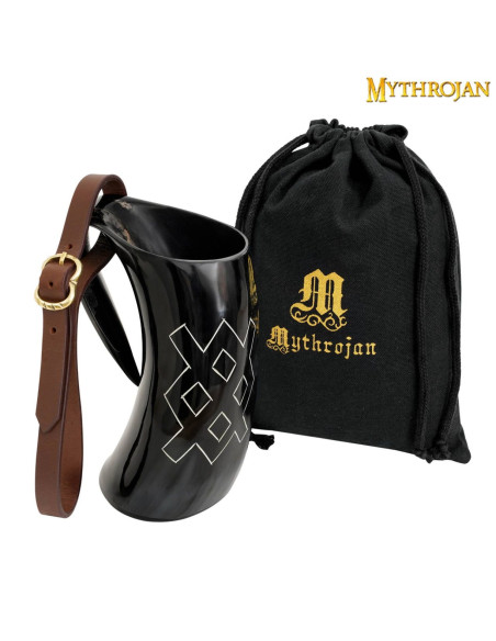 Cruche à barres celtiques en corne de...