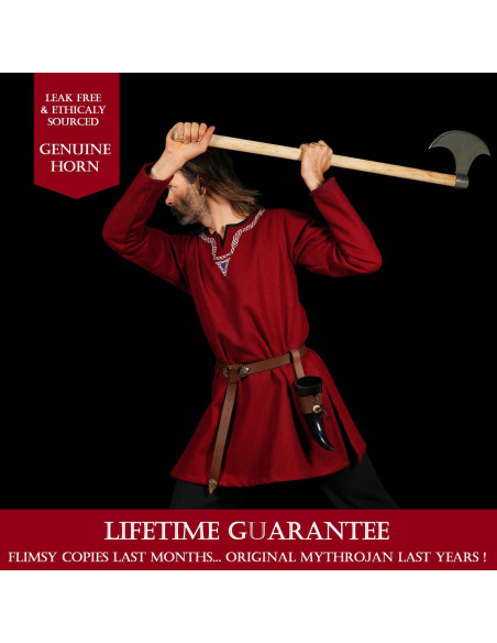 Corne viking avec baudrier réglable...