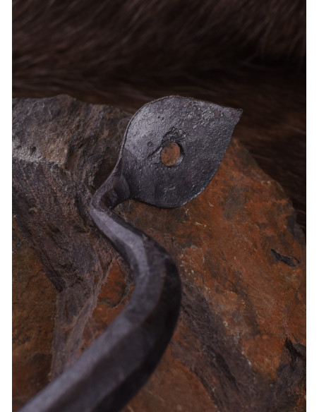 Poignée médiévale en fer forgé (16,5...