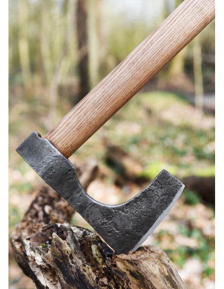 Hache viking en acier forgé à la...