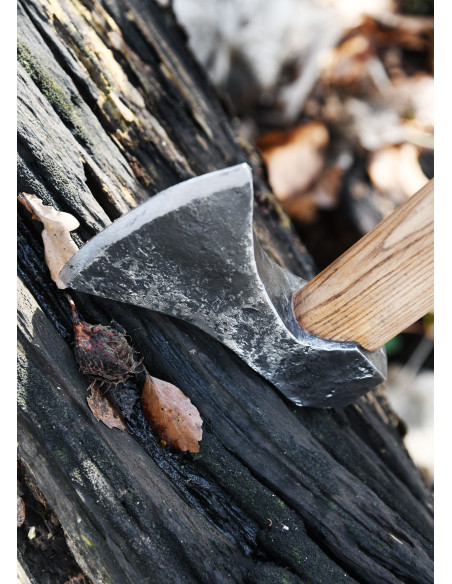 Hache viking en acier forgé à la...