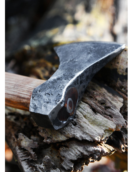 Hache viking en acier forgé à la...