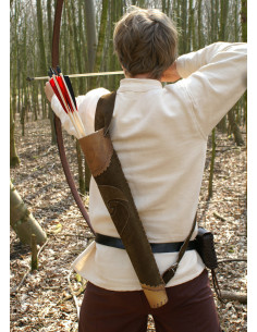 Carquois en cuir avec sangle arrière (60 cm.) 2