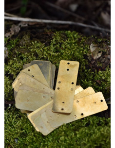 Ensemble de 25 plaques en laiton pour armure lamellaire... 2