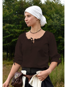Chemisier médiéval femme Birga, marron 2