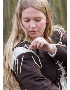Robe Médiévale Marit avec Cordon, marron 2