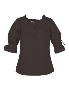 Chemisier médiéval femme Birga, marron