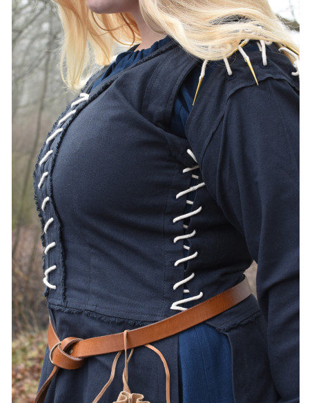 Robe Médiévale Marit avec Dentelle,...