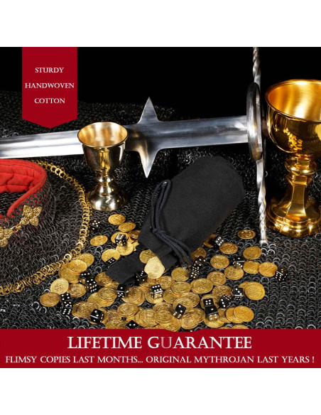 Sac de mendiant médiéval noir avec...