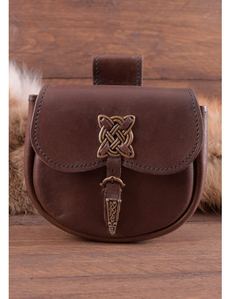 Sac en cuir médiéval celtique (15 x...