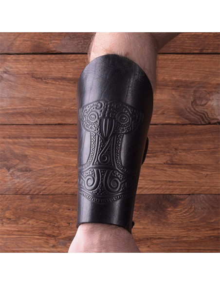Bracelets en cuir viking Marteau de...
