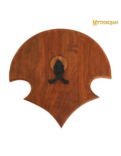 Support, bois et métal, pointes pour accrocher l'épée au mur