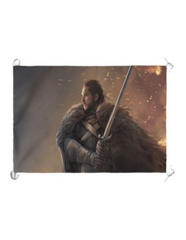 Bannière-drapeau de Jon Snow, Game of Thrones
 Matériel-Satin