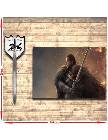 Pack bannière et épée Jon Snow, Game of Thrones