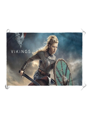 Bannière-Drapeau Laguertha de la série Vikings
 Matériel-Satin