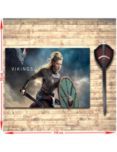 Pack Bannière + Épée de Laguertha de la série Vikings