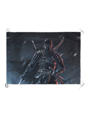 Bannière-drapeau Jin Sakai de Ghost Of Tsushima
 Matériel-Satin