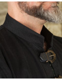 Robe Oberon pour magiciens et clercs en coton - noir