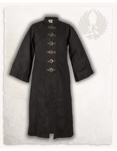 Robe Oberon pour magiciens et clercs en coton - noir