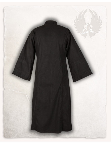 Robe Oberon pour magiciens et clercs en coton - noir