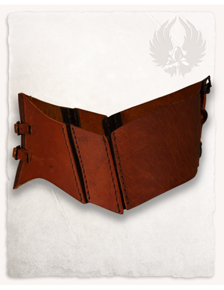 Corsage médiéval Talia en cuir - marron
