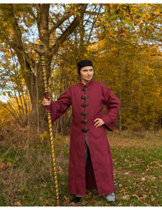 Robe Obéron pour magiciens et clercs en coton - Bordeaux