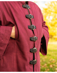 Robe Obéron pour magiciens et clercs en coton - Bordeaux 2