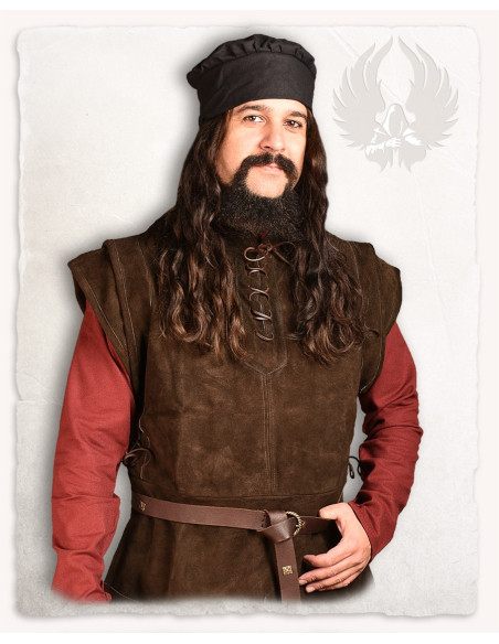 Béret médiéval italien Armin - noir