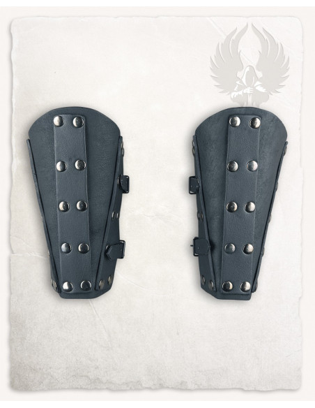 Erend Brassards Médiévaux en cuir - noir