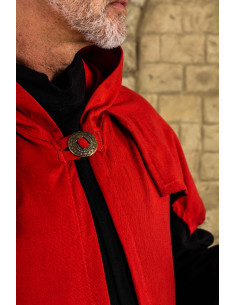 Manteau pèlerins et sorciers modèle Abraxas (coton rouge) 2