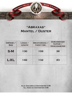 Manteau pèlerins et sorciers modèle Abraxas (coton gris) 2