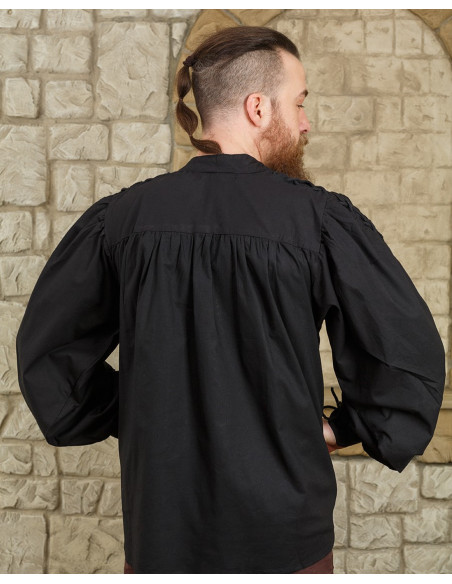 Chemise médiévale noire à nouer...