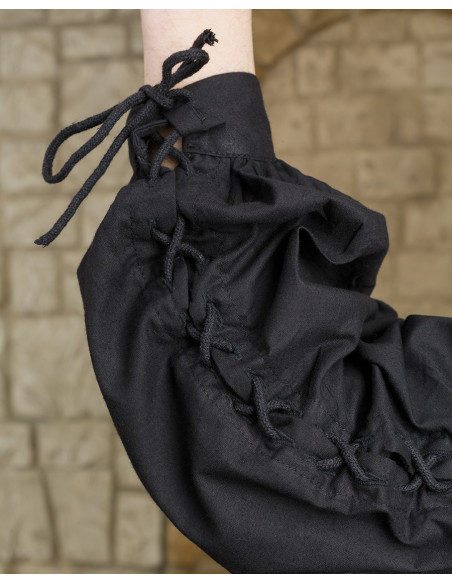 Chemise médiévale noire à nouer...