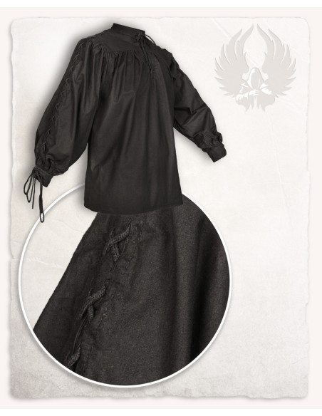 Chemise médiévale noire à nouer...