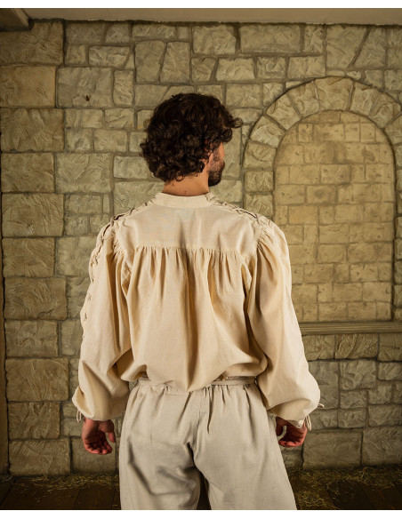 Chemise médiévale crème avec liens...