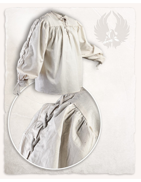 Chemise médiévale crème avec liens...