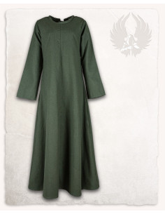 Tunique médiévale verte modèle Alina, en coton 2