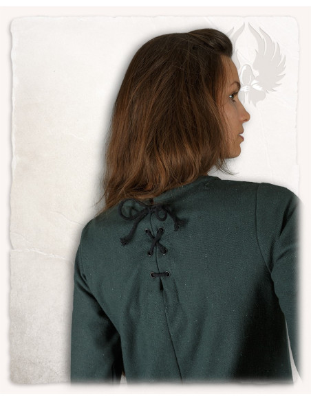 Tunique médiévale verte modèle Alina,...
