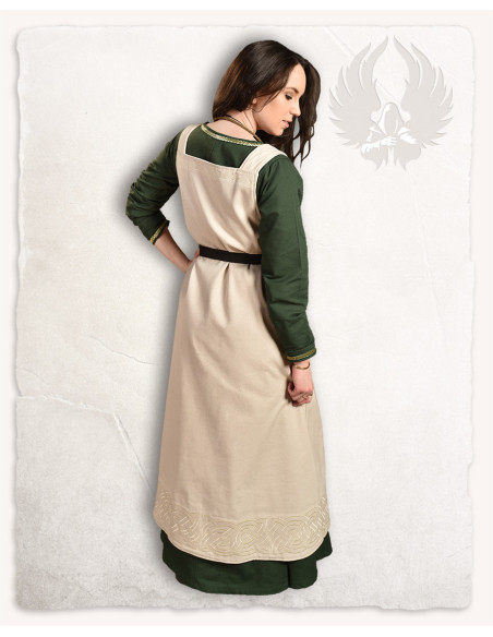Robe tablier viking modèle Alva, crème