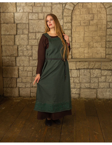 Robe tablier viking modèle Alva, vert